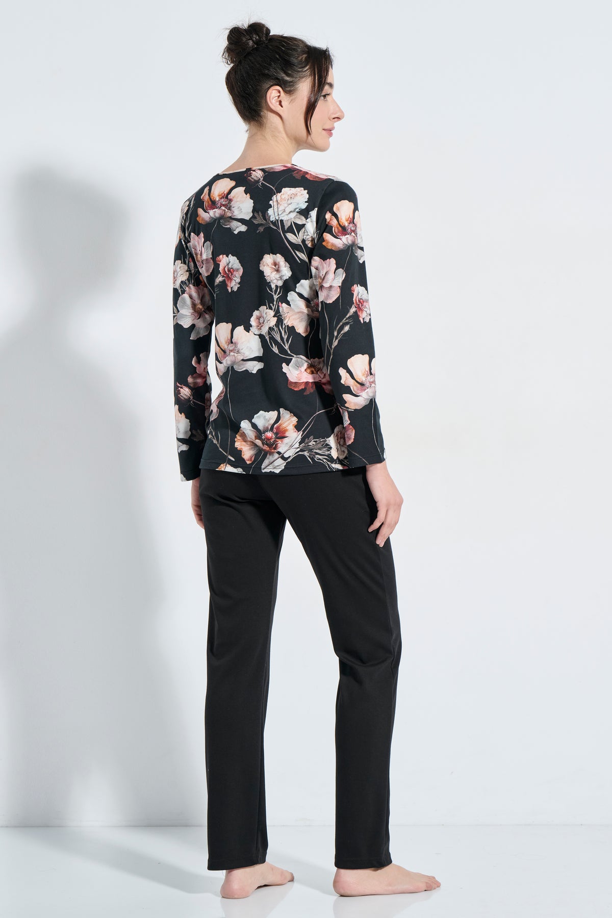 Floral βαμβακερή πιτζάμα / J8308