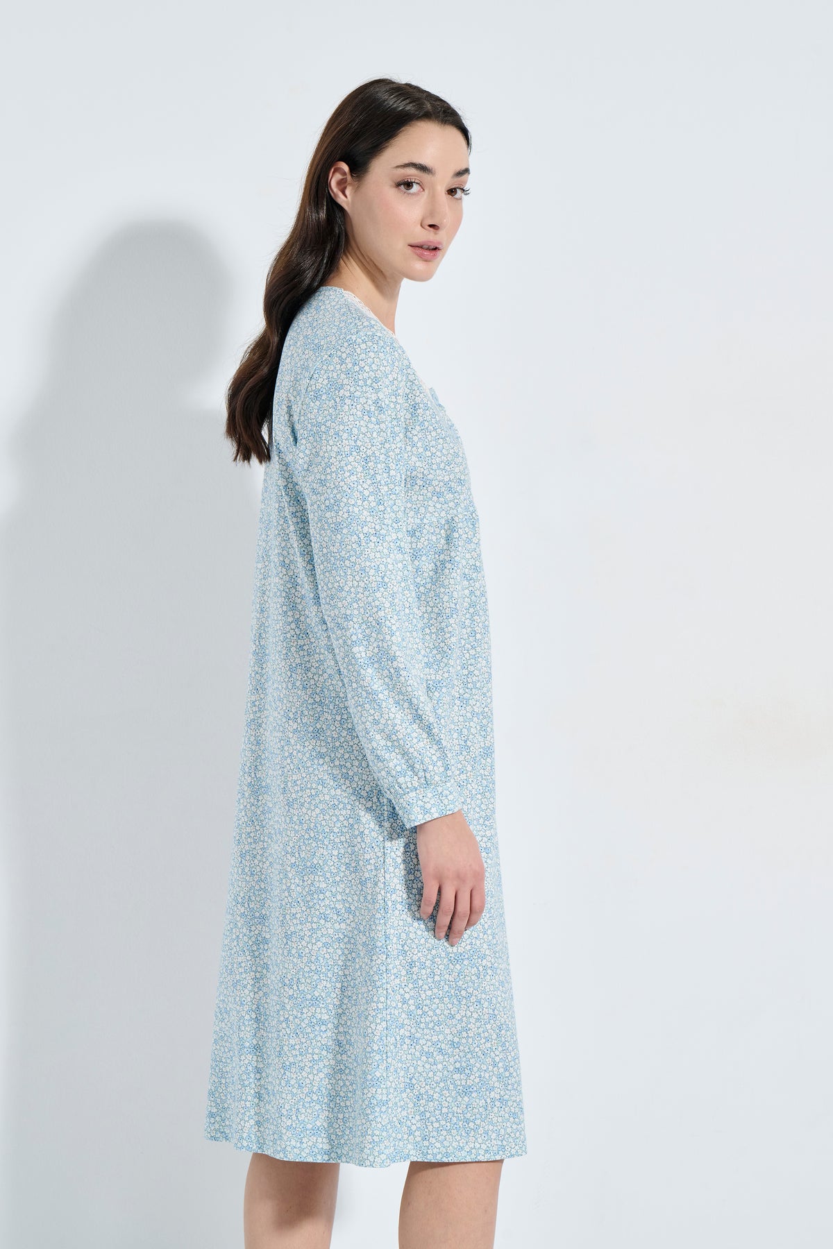 Floral κλασικό νυχτικό / J8332