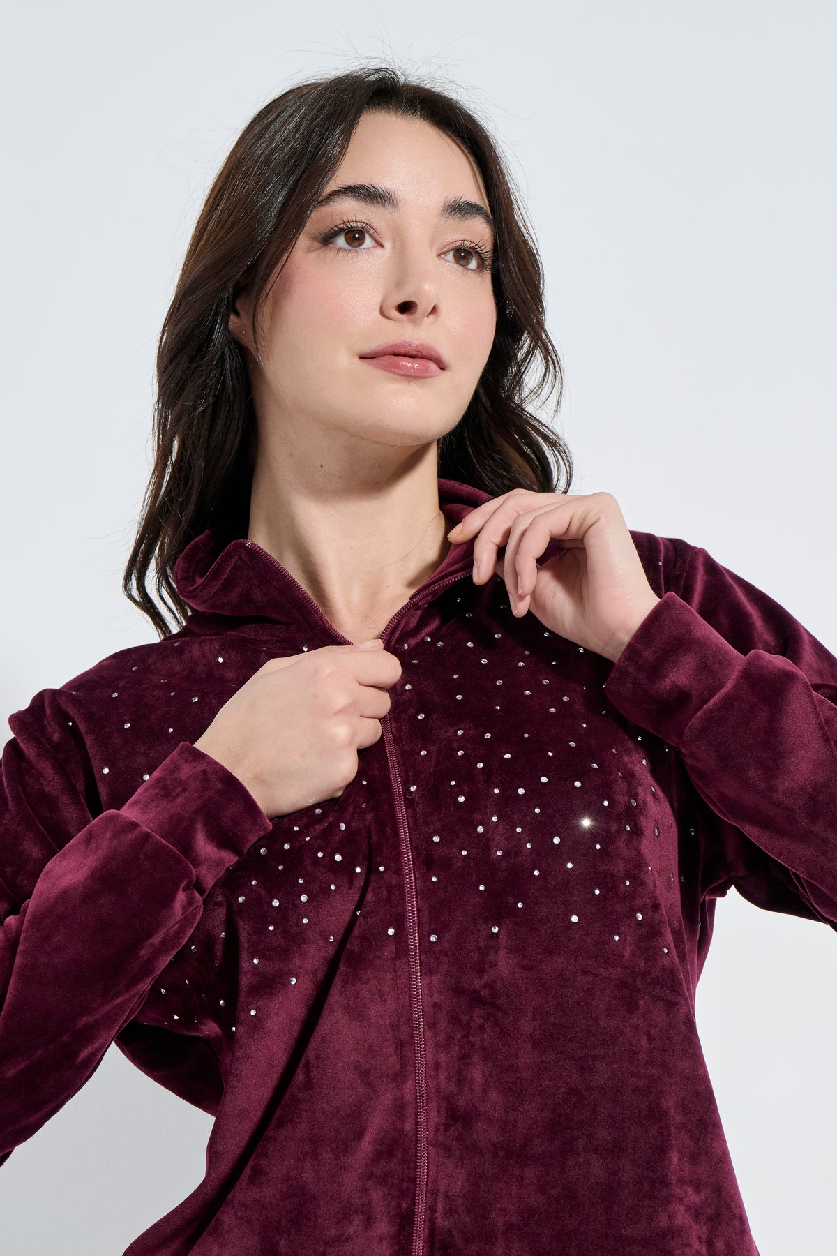 Βελούδινη φόρμα με STRASS / J8382