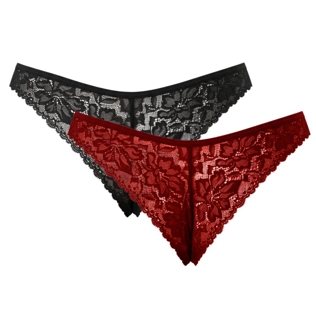 2-pack εσώρουχα γυναικεία brazilian με δαντέλα / BGJD530001