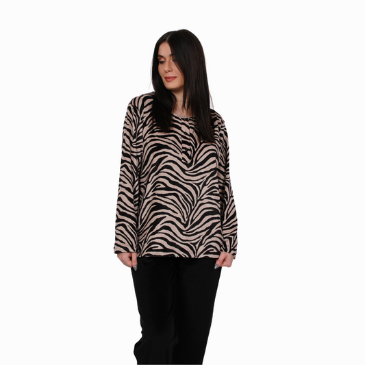 Βελούδινη πιτζάμα zebra / NV1923