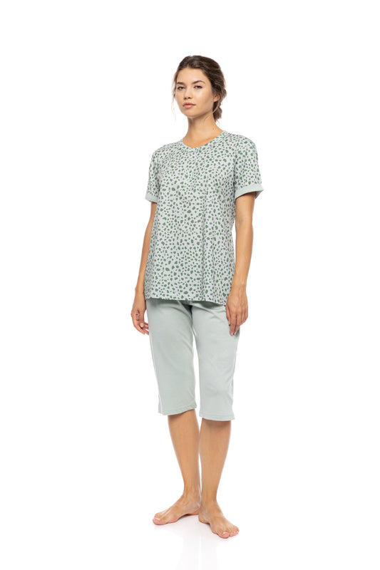Βαμβακερή πιτζάμα animal print / S1572