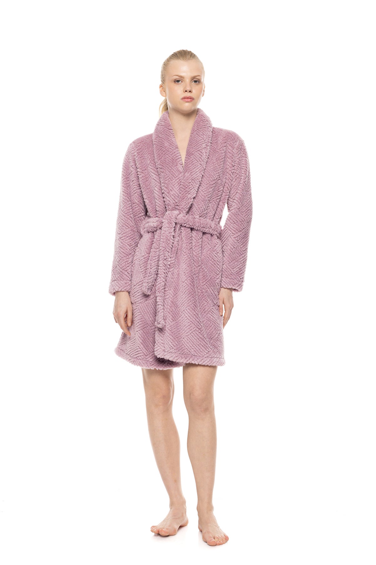 Fleece σταυρωτή ρόμπα / W2048