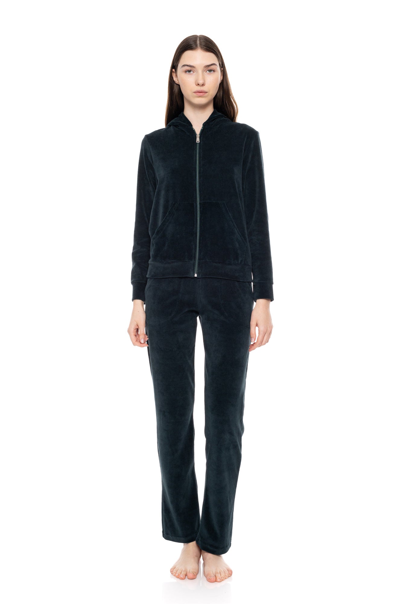 Βελούδινη φόρμα με κουκούλα / WN1000