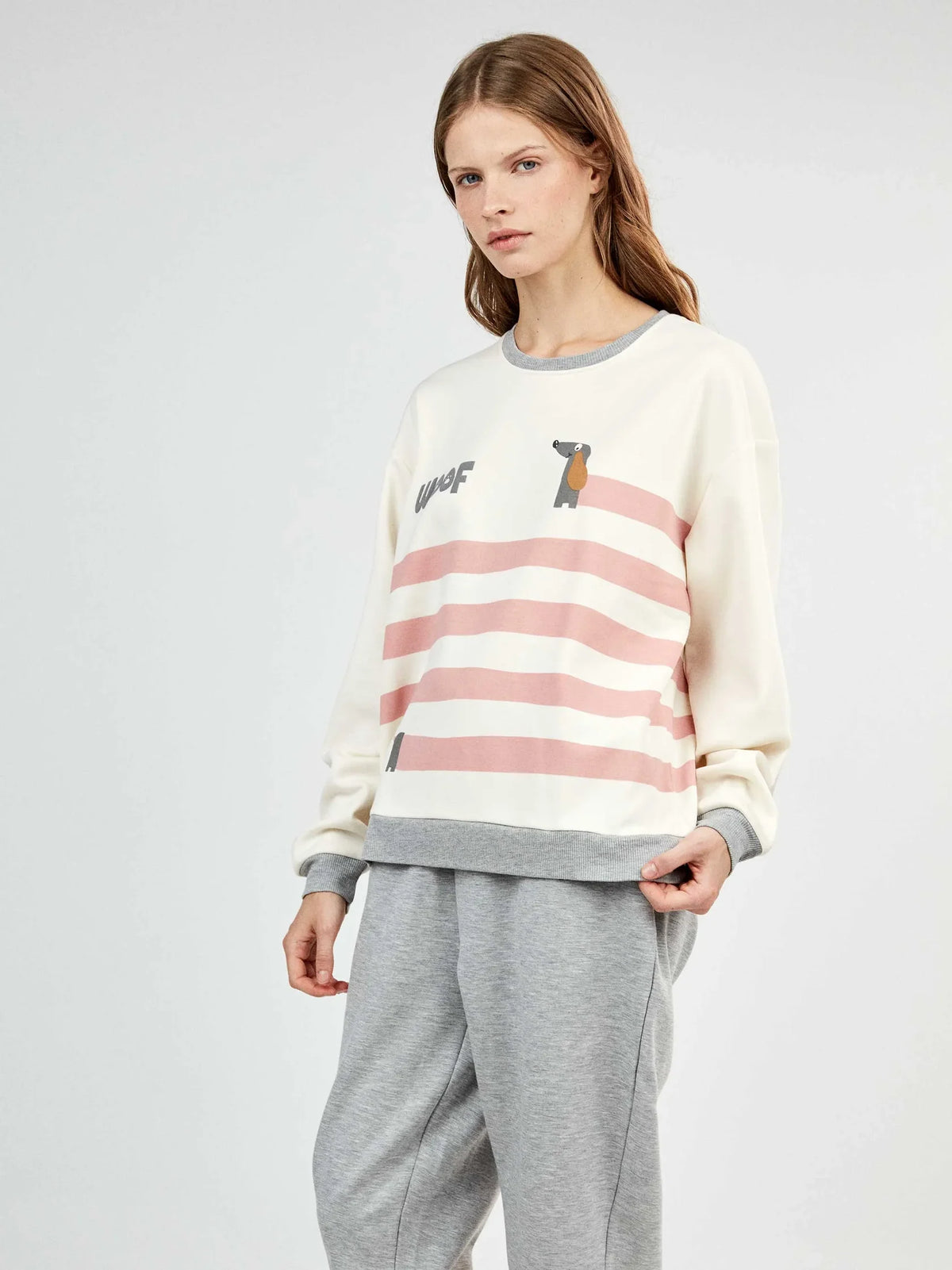 Φούτερ πιτζάμες - homewear με σχέδιο / GS2/20513