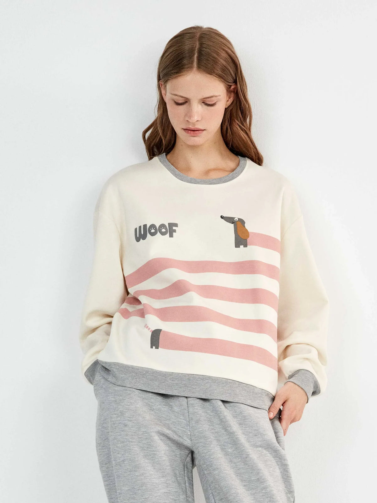Φούτερ πιτζάμες - homewear με σχέδιο / GS2/20513