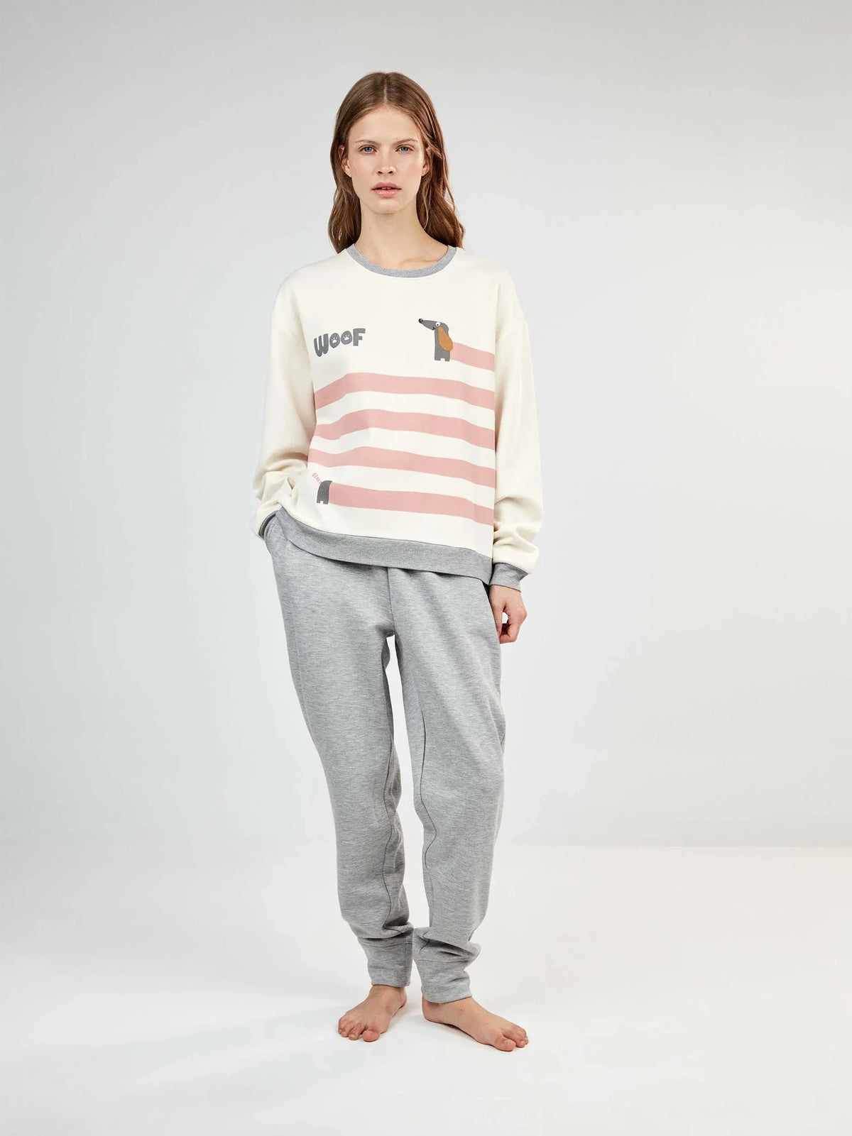 Φούτερ πιτζάμες - homewear με σχέδιο / GS2/20513