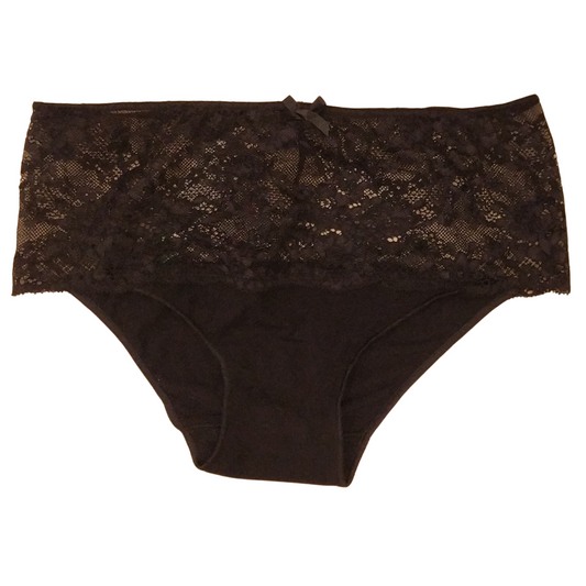 Ψηλόμεσο bikini slip εσώρουχο με δαντέλα / DR933