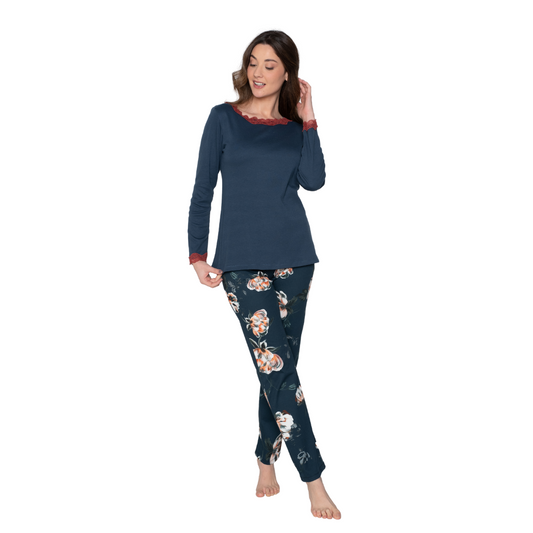 ΒΑΜΒΑΚΕΡΗ ΠΙΤΖΑΜΑ FLORAL ΠΑΝΤΕΛΟΝΙ / 7526
